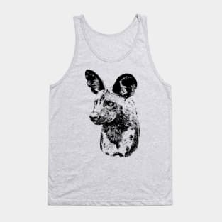 Wild Dog on Alert for Dog Lovers Tank Top